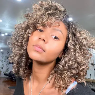 Kinky Curly Side Bangs