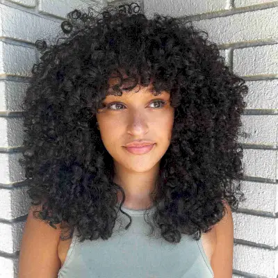 Very Thick Curls with Fringe