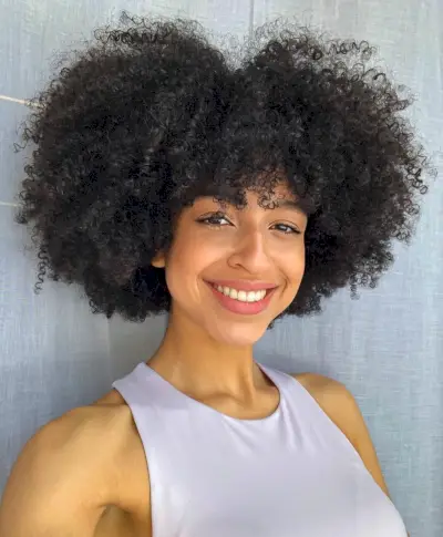 Afro-textured bangs