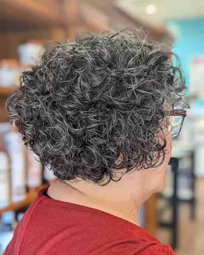 Laurel Uau: 27 šukuosenos moterims, vyresniems nei 60 metų garbanotiems plaukams