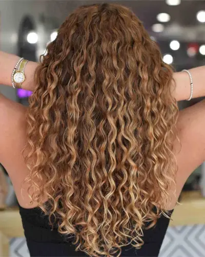Light Copper Long Ringlets