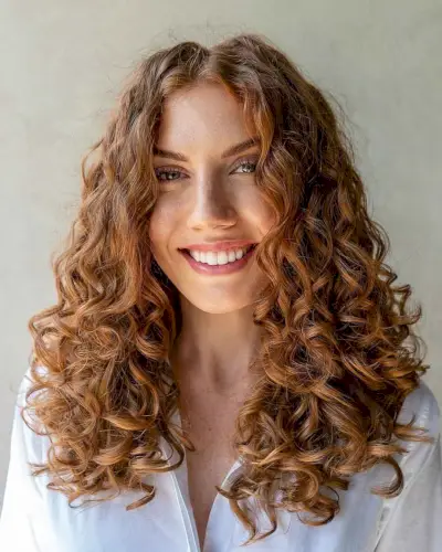 long california beach curls with short layers