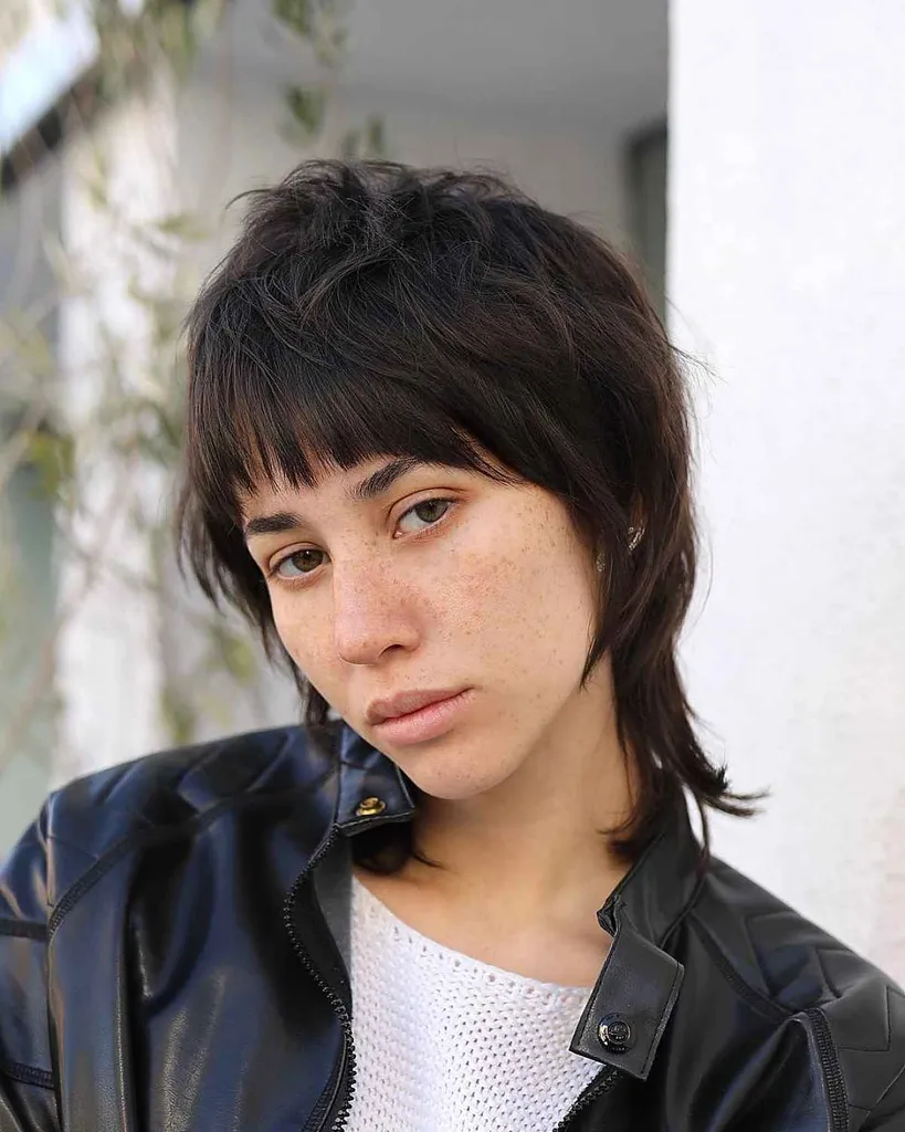 återskapad mulle med lugg punk frisyr' title=