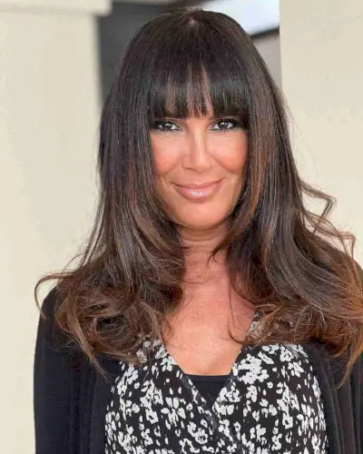 Healthy-Looking Long Hair with See-Through Bangs and Face-Framing Layers