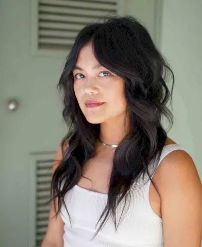 Shaggy Medium-Length Wolf Cut Without Bangs for Square Faces