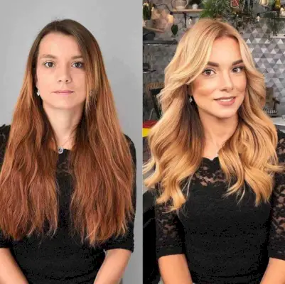 Mid-Length Blonde Blowout for Square Faces