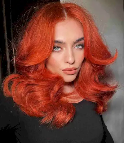 Glamorous Bright Red Hair