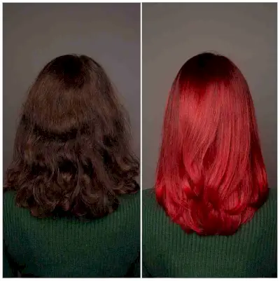 Pomegranate Bright Red with Black Roots