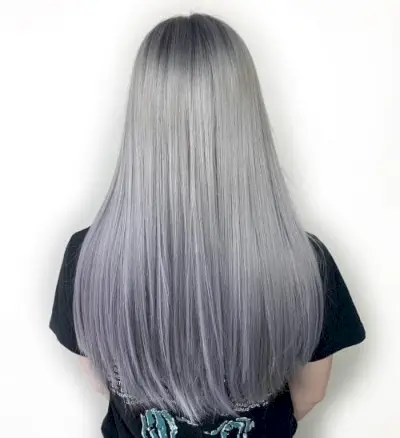 Silver lavender ombre hair color