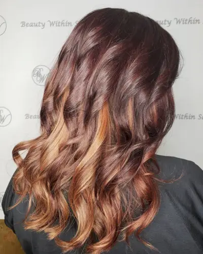 Chunky Copper Peekaboo Highlights