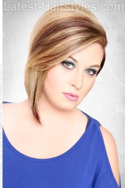 Stylish Brown Peekaboo Highlights on Blonde Hair