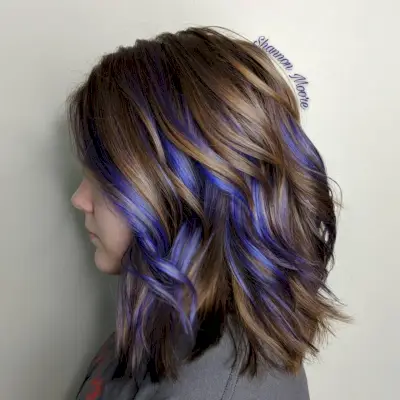 Vibrant Purple Peekaboo Highlights