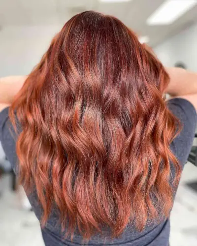 All-Over Dark Copper Hair Color