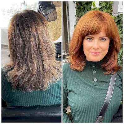 Coolest natural copper on brown hair
