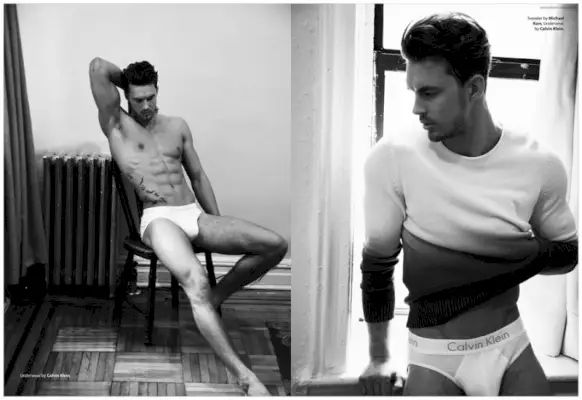 Izquierda: Christian usa ropa interior Calvin Klein. Derecha: Christian usa suéter Michael Kors y ropa interior Calvin Klein.