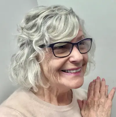 Easy Short shag for seniors with wavy hair