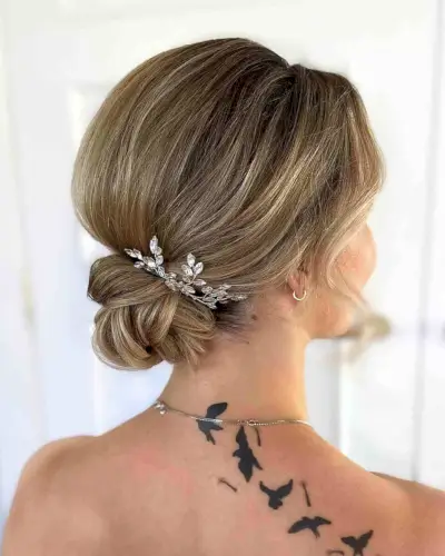 Elegant Low Bun Updo Style