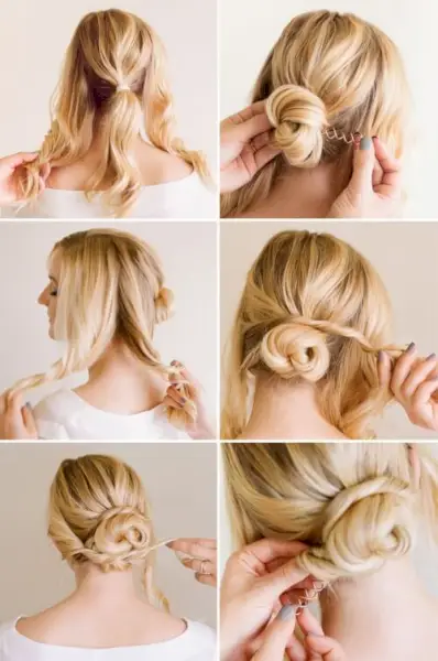 layered bun hairstyles