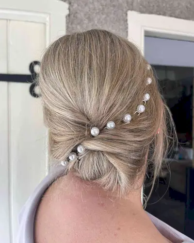 Chignon with Pearls for Mother of the Groom