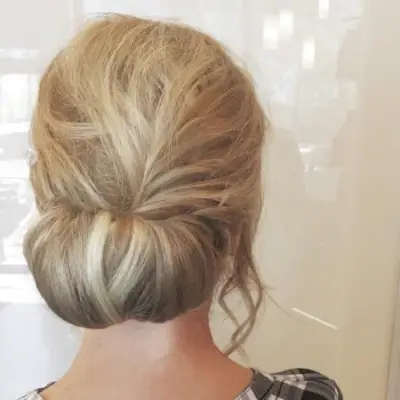 Simple and Soft Updo hairstyle