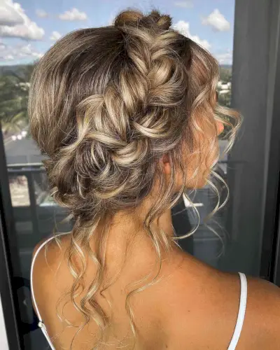 Formal Chignon Halo Braid