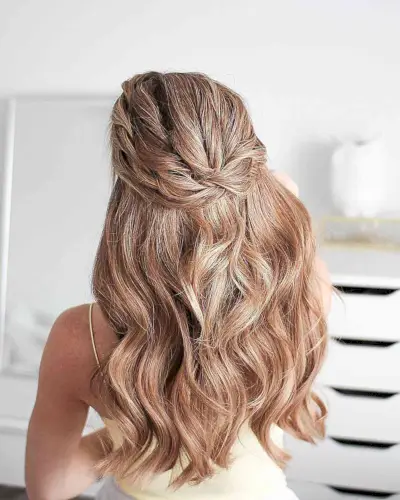 Half Updo Low In The Back