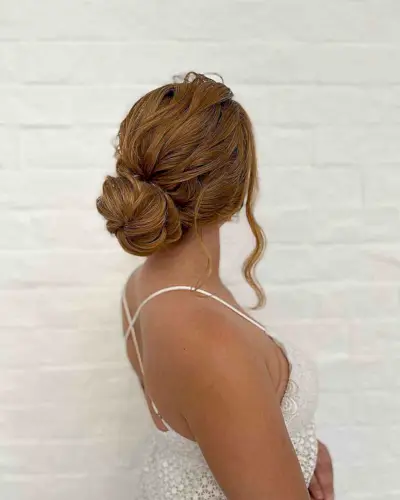 Simple Soft Messy Twisted Bun Updo