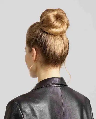 Smooth and Big Bun Simple Updo