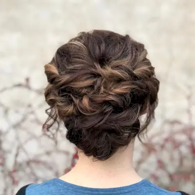 Wearable braided bun updo