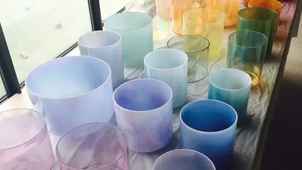 Crystal singing bowls