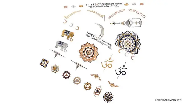 tribe tattoos Metallic Body Decals