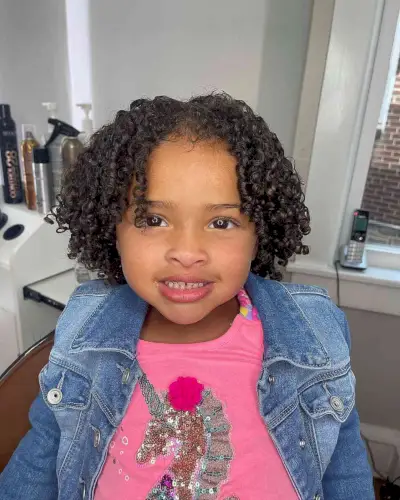 The Cutest Curly Short Bob for Little Girls