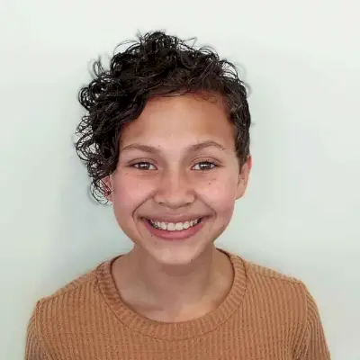 Cute Pixie Cut for girls with curly hair