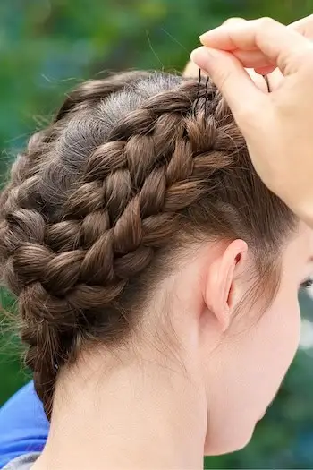 Crearea împletiturii olandeze duble.