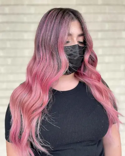 Pink Ombre Highlights