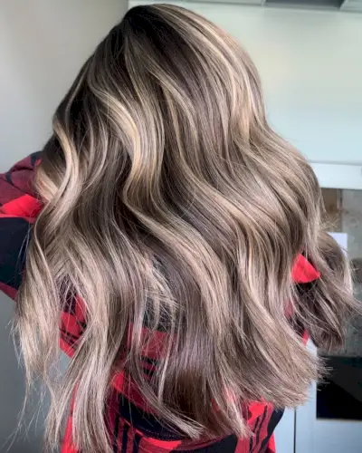 Dark brown with beach blonde