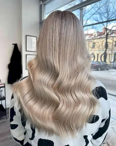 Natural Highlights for Long Blonde Hair for women with long wavy hair