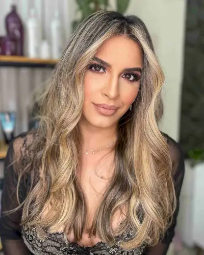 Trendsetting Blonde Highlights on Dark Brown Hair