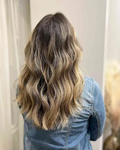 Honey Blonde Sombre for Medium to Long Brunette Hair Bronde Balayage