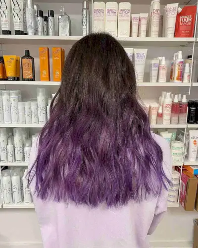 Purple Ombre Balayage Foilayage