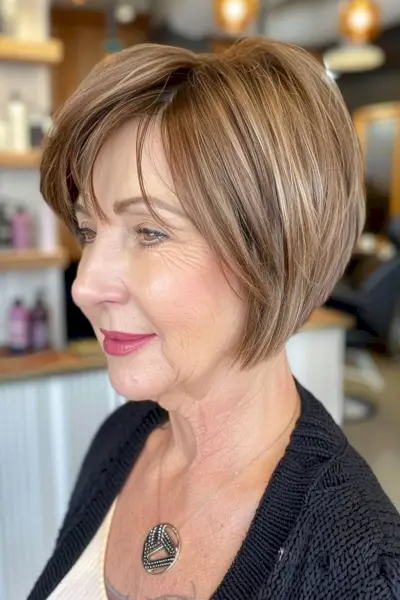 Medium honey brown with subtle highlights for over 50