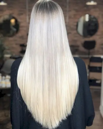 Blonde Hair with Dark Roots