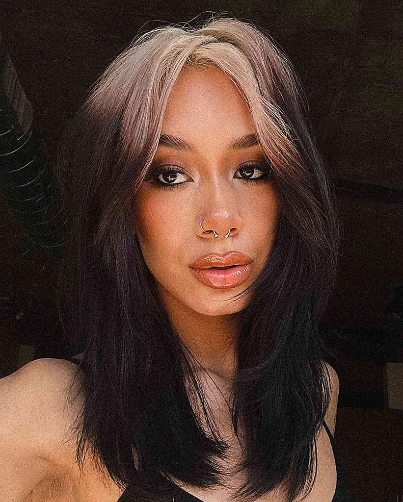 רעיונות לצבע שיער בגווני אומברה הפוכים' title=