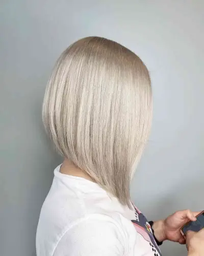 Ice Blonde Long Bob