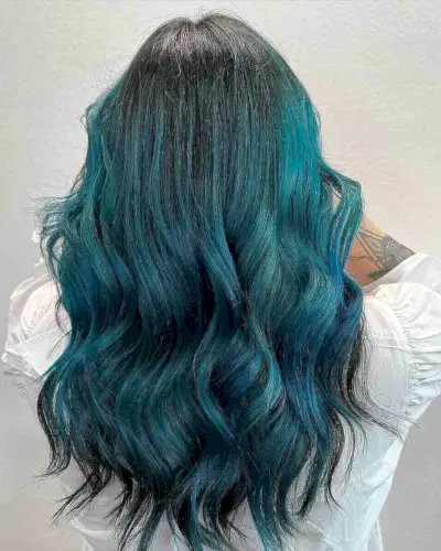Green Jade Hair with Waves