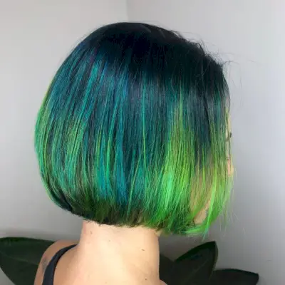 Blue and Green Balayage