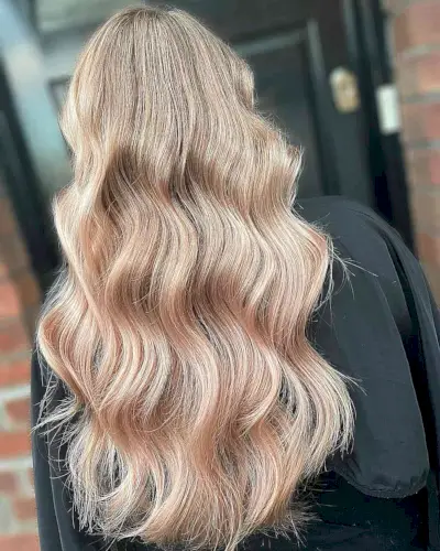 Rose Gold Blended with Balayage and Foilayage