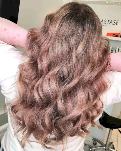Rose Gold Reverse Balayage