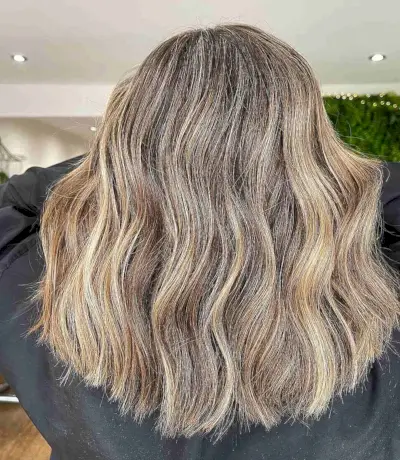 Dimensional Blonde-Brown Reverse Balayage