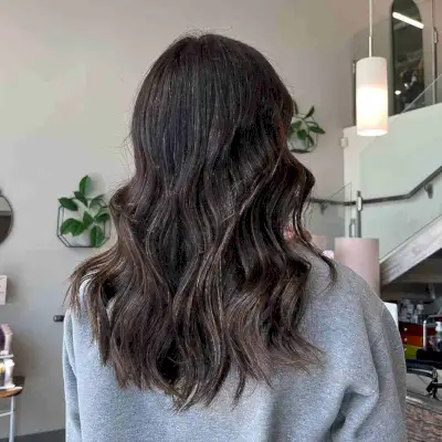 Reverse Blended Balayage on Dark Hair